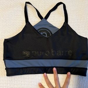 Pure Barre reversible longline sports bra